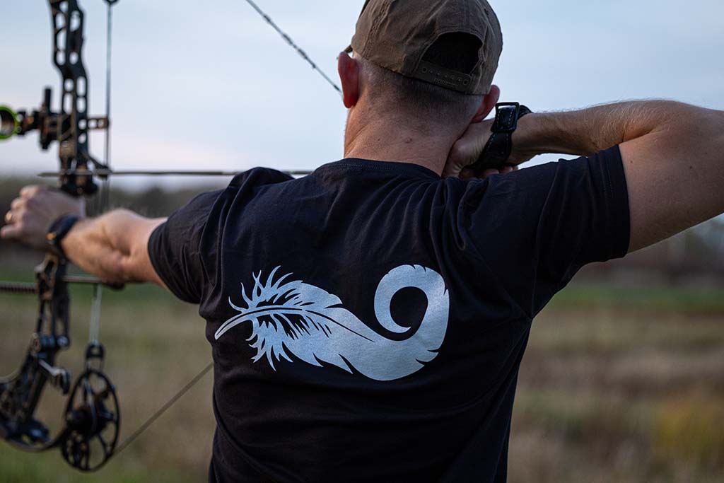 Feathered Short Sleeve Black