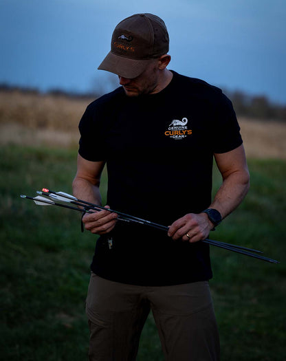 Feathered Short Sleeve Black