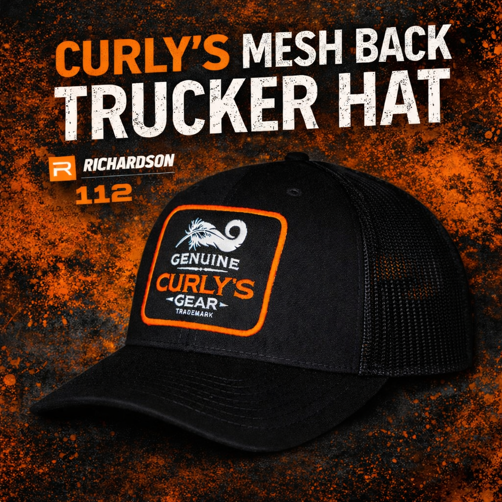 Black on Black Curly's Patched hat