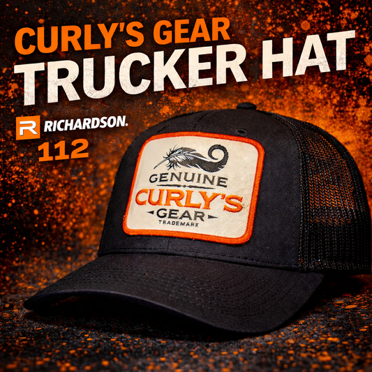Black on Black Curly's White Patched hat